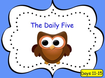 Preview of Introducing the Daily 5 - Days 11-15