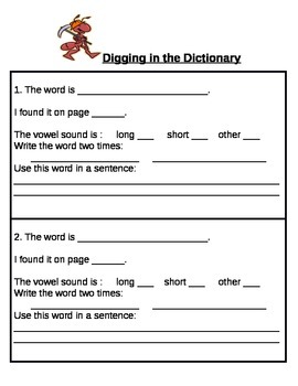 Preview of Daily 5 - Dictionary word work