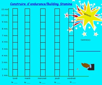 Preview of Daily 5 French Graph - Building Stamina