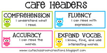 Daily 5 Headers for CAFE Board FREEBIE by Bright Ideas in 3rd Grade
