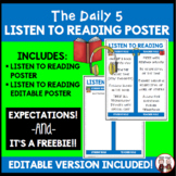 Daily 5 Listen to Reading Poster Chart