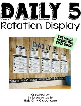 Preview of Daily 5 Literacy Center Rotation