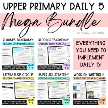 Preview of Daily 5 MEGA Bundle for Reading and Writing Skills - Australian Curriculum