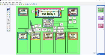 Preview of Daily 5 (MIMIO BOARD SOFTWARE ONLY!) Stations Organizers