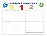 Daily 5 Math Number Work