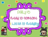 Daily 5 Read to Someone & Listen to Reading Packet (FREEBIE)