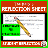Daily 5 Reflection Sheet for Students