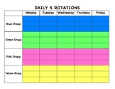 Daily 5 Rotation Blank Schedule