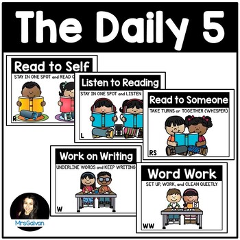 Preview of Daily 5 Posters Signs and Quick Start Teacher Guide