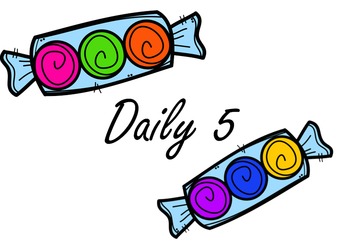 Preview of Daily 5 Smartboard Rotations (Candy Theme)
