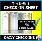 Daily 5 Student Check In Sheet