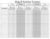 Daily 5 Teacher Tracker