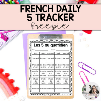 Preview of Free French Daily 5 Tracking Sheet