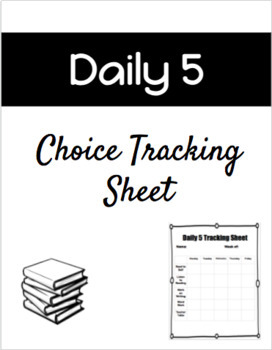 Preview of Daily 5 Tracking Sheet Editable