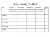 Daily 5 Weekly Checklist