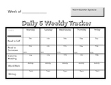 Daily 5 Weekly Tracker