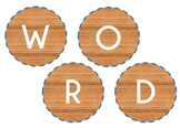 Daily 5 - Word Work Bunting Display Circles
