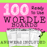 WORDLE Boards with Answer Keys