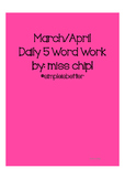 Daily 5 Word Work for Spring