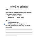 Daily 5 Work on Writing