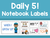 Daily 5 "Work on Writing" - Writing Station Class Notebook Labels