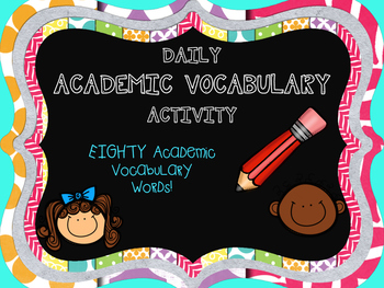 Preview of Daily Academic Vocabulary Activity