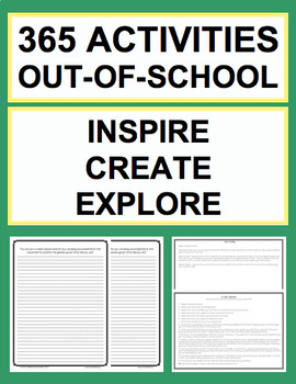 Preview of Daily Prompts & Activities to Inspire - Create - Explore