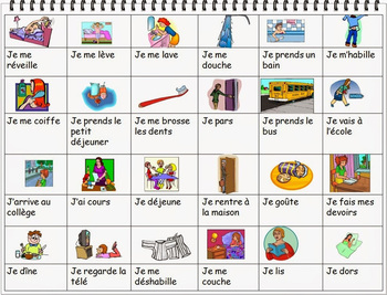 Preview of French Daily Activities \Reflexive Verbs