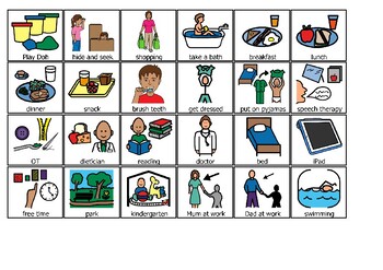 Daily Activities Visual Schedule by Laura Elkington Speech Pathology