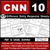CNN 10 (CNN Student News) Current Events, 17 Different Common Core Worksheets