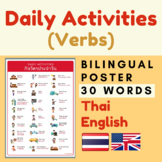 Daily Activity Thai English | Thai daily routines verbs ac