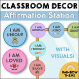 Daily Affirmation Station | Rainbow | Positive Classroom Decor