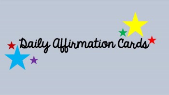 Preview of Daily Affirmations Cards for kids