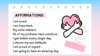 Preview of Daily Affirmations - K-2