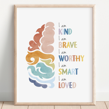 Preview of Daily Affirmations, Things to Remember Poster, Therapy Office Decor.