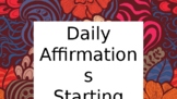 Daily Affirmations with Picture Support - Editable
