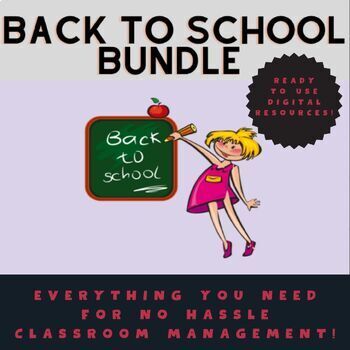 Preview of Back to School Bundle - Daily Agenda, Bulletin Board Kit and Student Activities