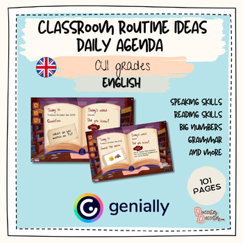 Preview of Daily Agenda - Classroom Routine Ideas (English)