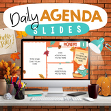 FALL Daily Agenda - Editable PowerPoint - WEEKLY Schedule 