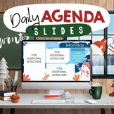 WINTER Daily Agenda - Editable PowerPoint - WEEKLY Schedul