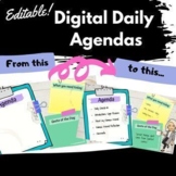 Daily Agenda Editable Slide Template