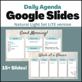 Daily Agenda Google Slide Template-Natural Light Set LITE 