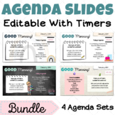 Daily Agenda Google Slide Templates | Bundle