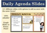 Daily Agenda Google Slides - "Ancient History" Editable Template