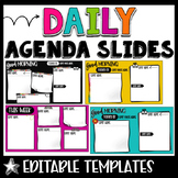 Daily Agenda Google Slides - Bright Color Templates