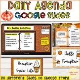 Daily Agenda Google Slides Schedule Fall Autumn Organize