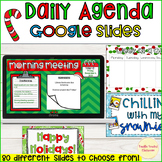 Christmas Daily Agenda Google Slides morning afternoon mee