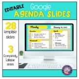Daily Agenda Google Slides- Editable| Distance Learning | 