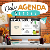 FALL Daily Agenda Google™ Slides & PowerPoint - Editable -