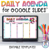 Daily Agenda Google Slides™ | Editable Template | Set 1